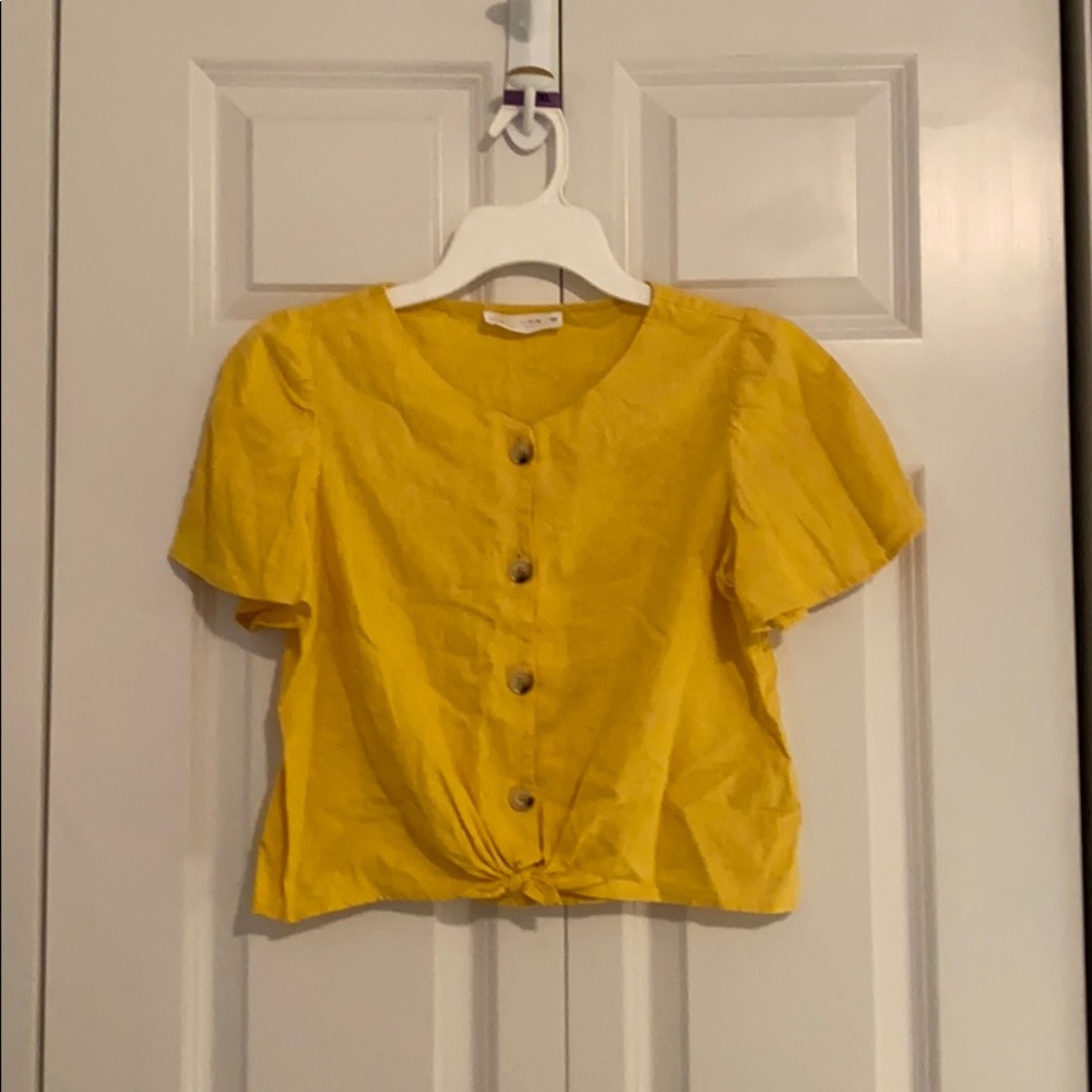Zara Kids Button Tie front Shirt Size 11-12